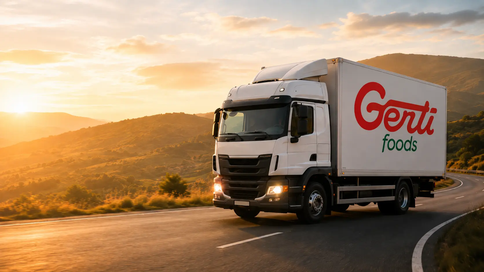 Gerti Foods Lieferwagen im regionalen Einsatz